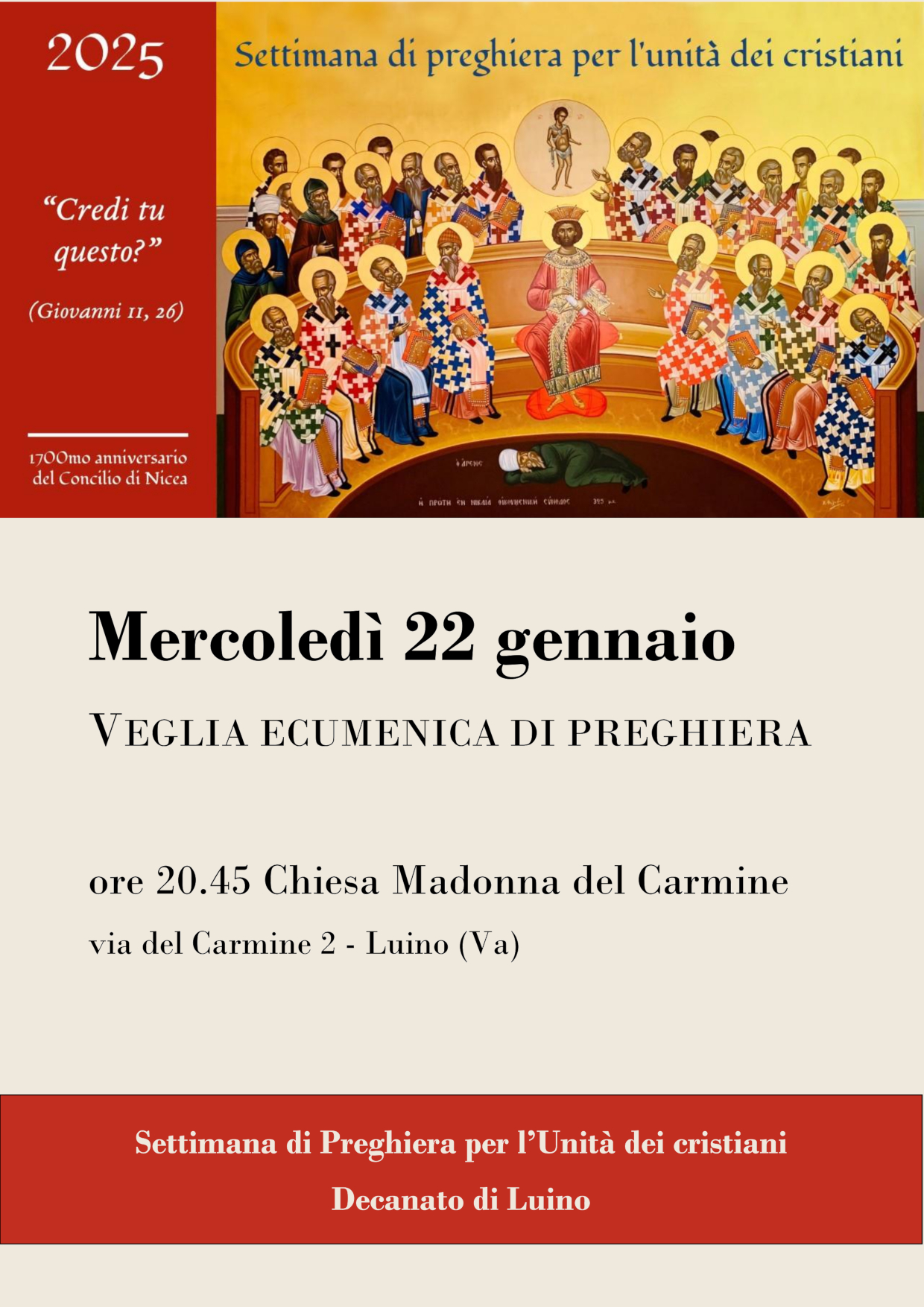 22.01.2025 Veglia Ecumenica di Preghiera