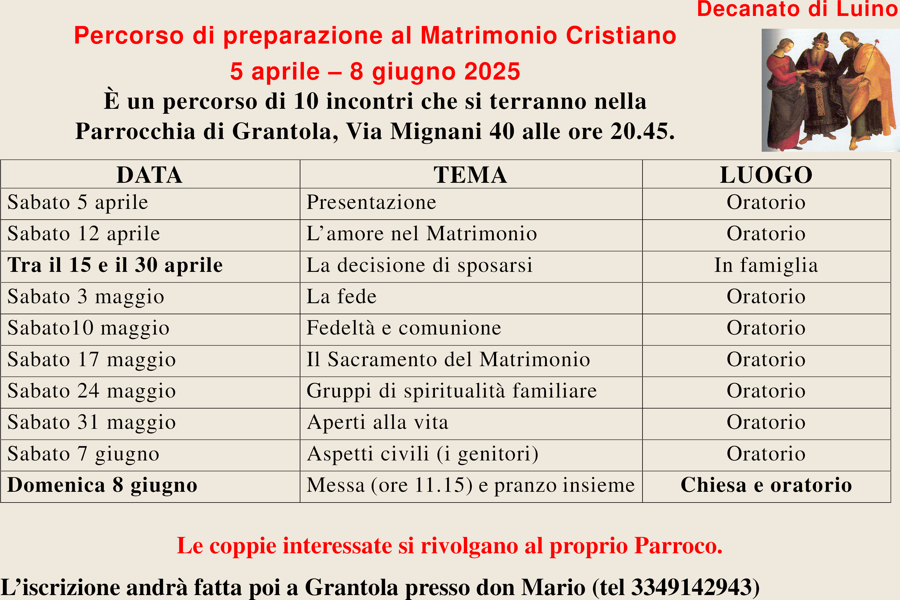 Corso Fidanzati Primavera 2025